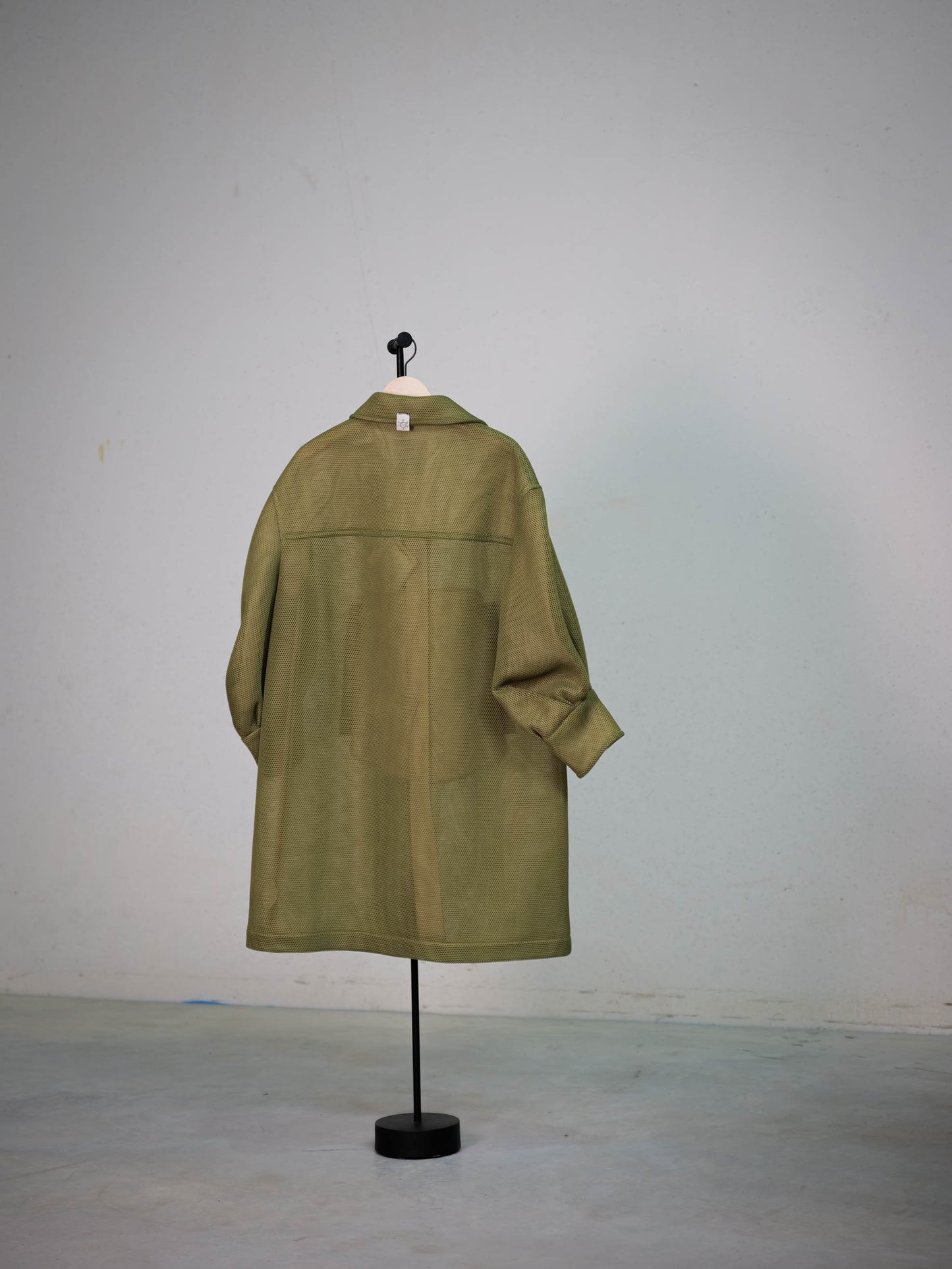 Long green Honeycomb jacket by T_coat