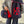 coucou willow scarf navy-red