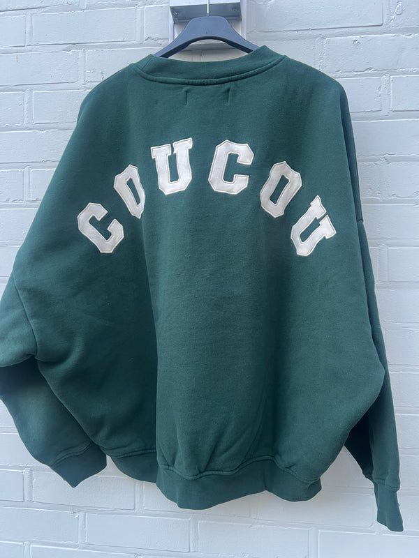 COUCOU SWEATER OFF WHITE ON GREEN