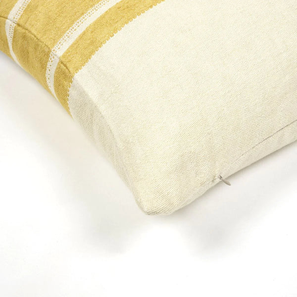 BELGIAN PILLOW CUSHION COVER MUSTARD STRIPE