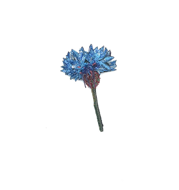 BLUE CORNFLOWER BROOCH