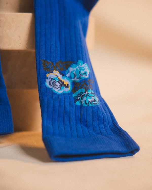 COUCOU Buttercup Socks Blue Flowers