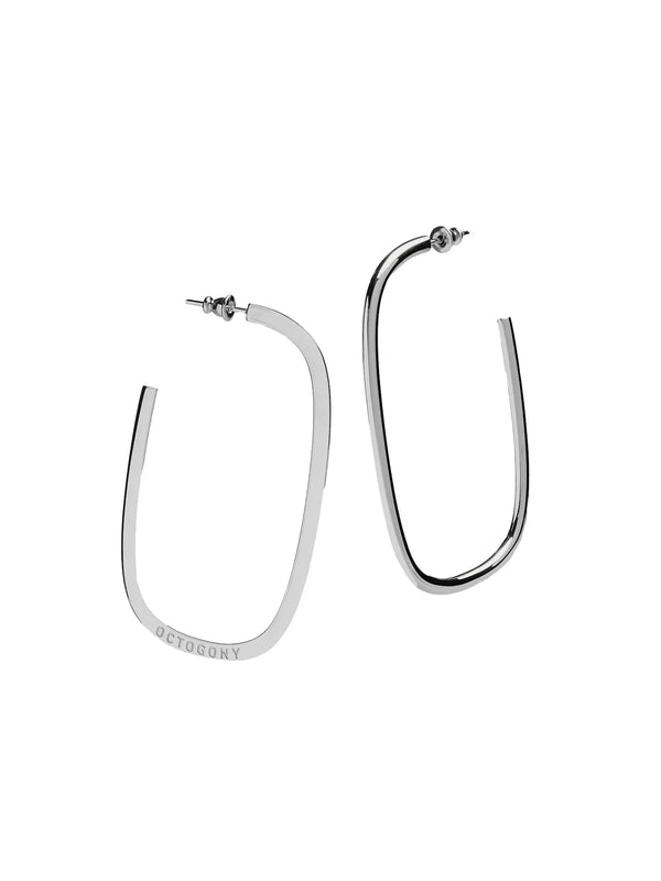 OCTOGONY EARRINGS BREEZY01 SILVER