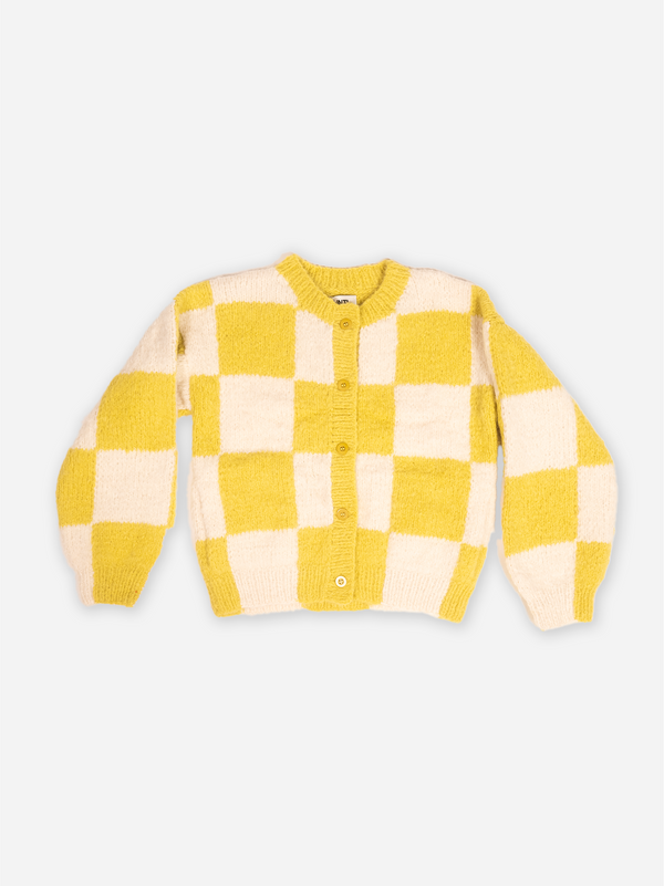 Yellow Checkered Cardigan