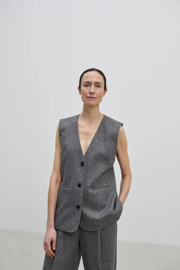 KATE WAISTCOAT GREY MELANGE