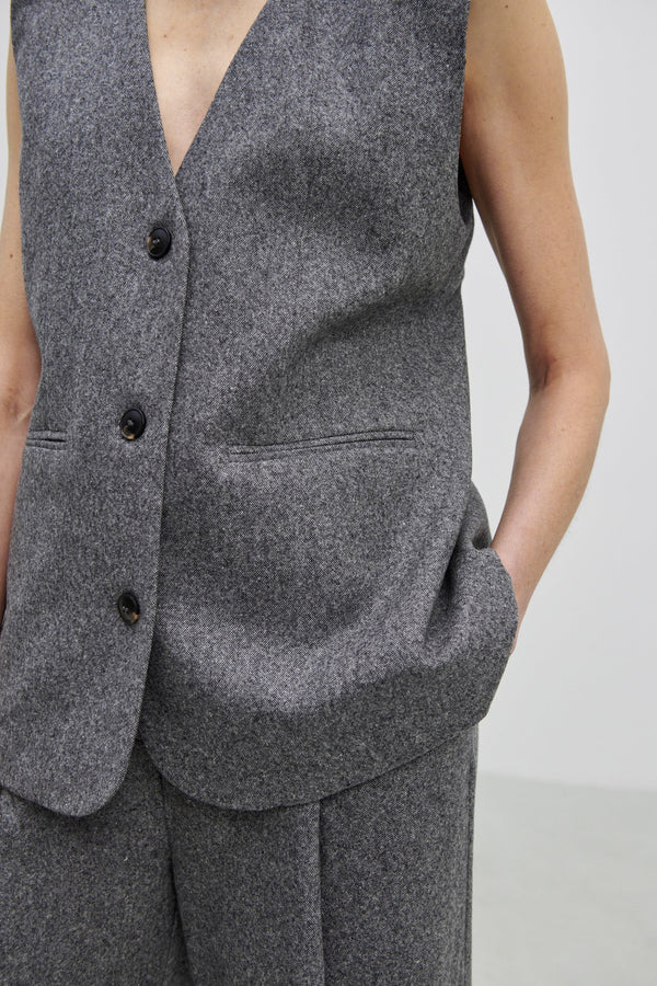 KATE WAISTCOAT GREY MELANGE