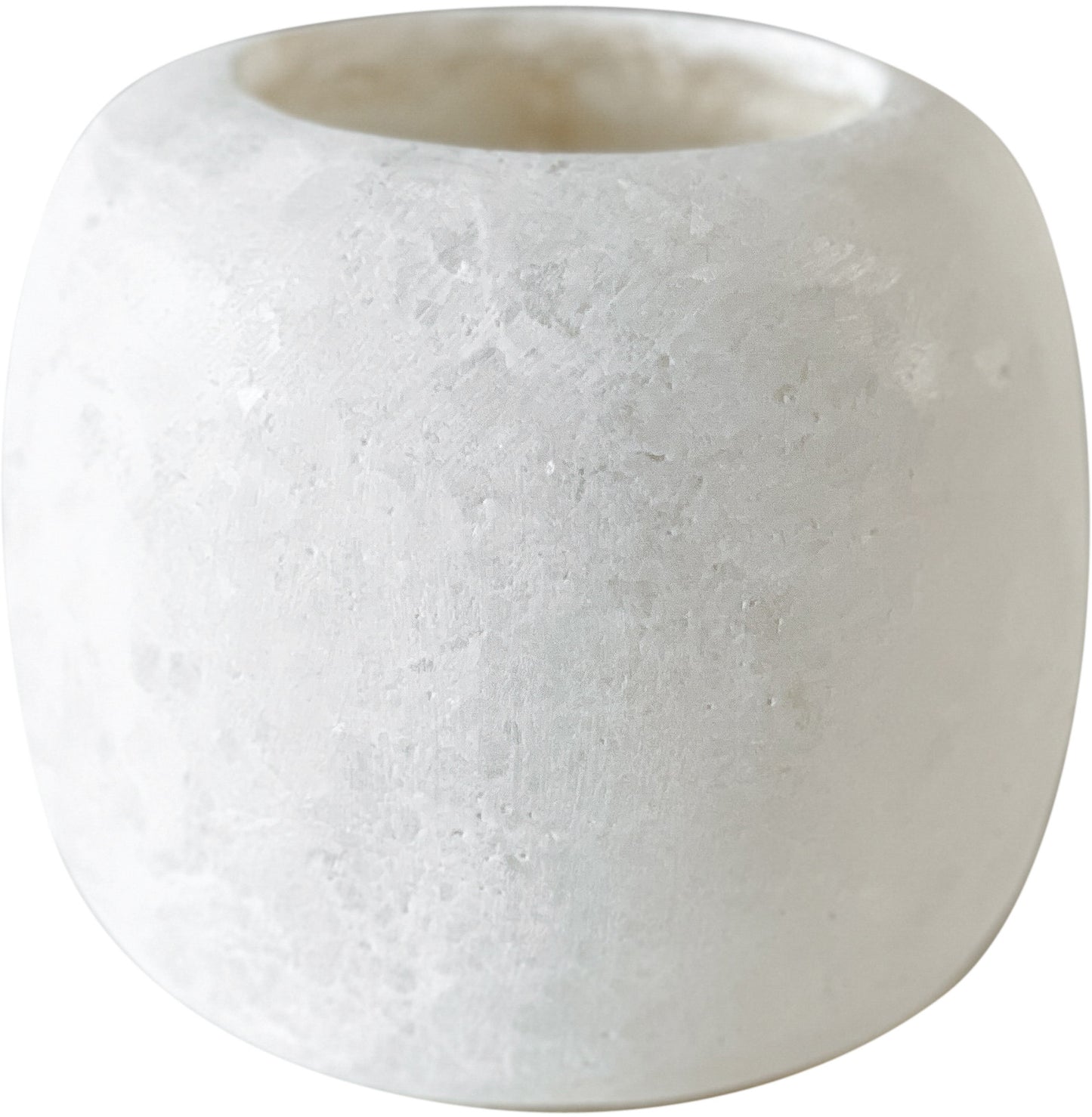 alabaster candle holder L - white