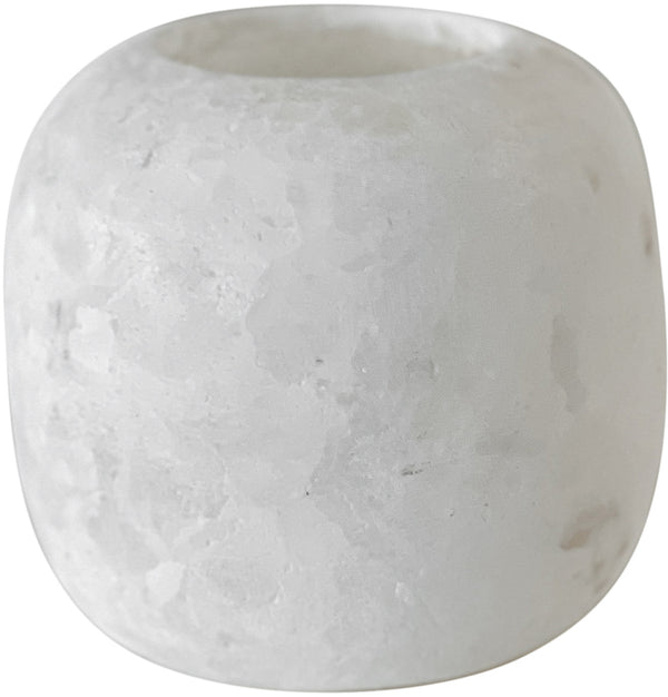 alabaster candle holder M - white