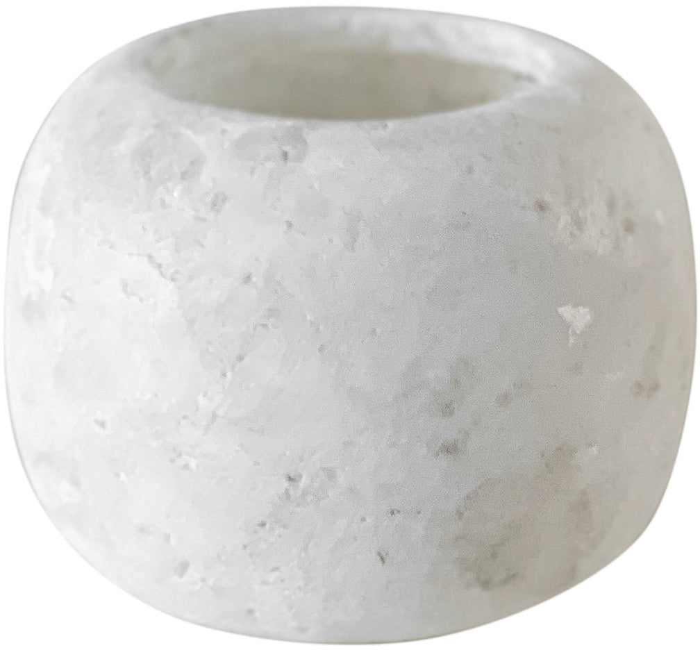 alabaster candle holder S - white