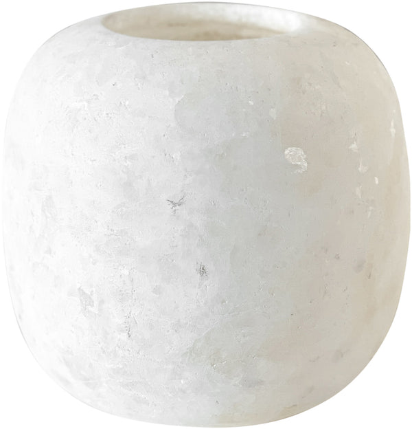 alabaster candle holder XL - white